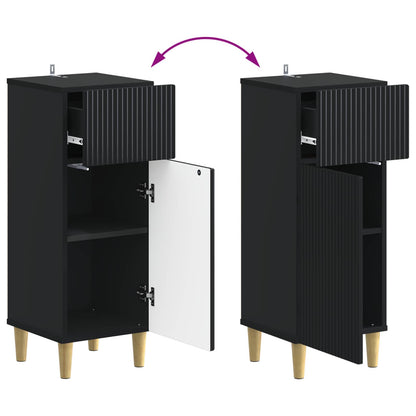 vidaXL Bathroom Storage Cainet ARNHEM Black 30 x 31 x 80 cm