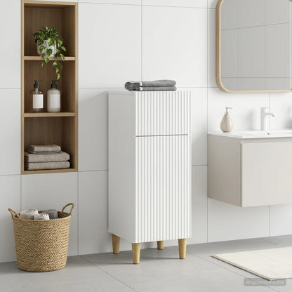 vidaXL Bathroom Storage Cainet ARNHEM High Gloss White 30 x 31 x 80 cm