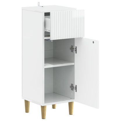 vidaXL Bathroom Storage Cainet ARNHEM High Gloss White 30 x 31 x 80 cm
