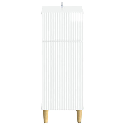 vidaXL Bathroom Storage Cainet ARNHEM High Gloss White 30 x 31 x 80 cm