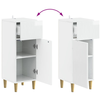 vidaXL Bathroom Storage Cainet ARNHEM High Gloss White 30 x 31 x 80 cm