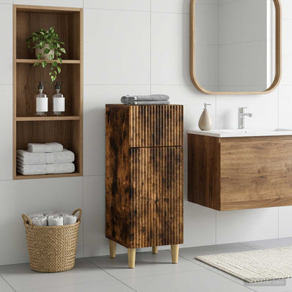 vidaXL Bathroom Storage Cainet ARNHEM Smoked Oak 30 x 31 x 80 cm