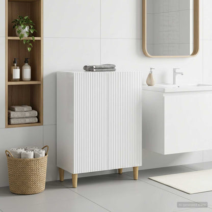 vidaXL Bathroom Storage Cainet ARNHEM High Gloss White