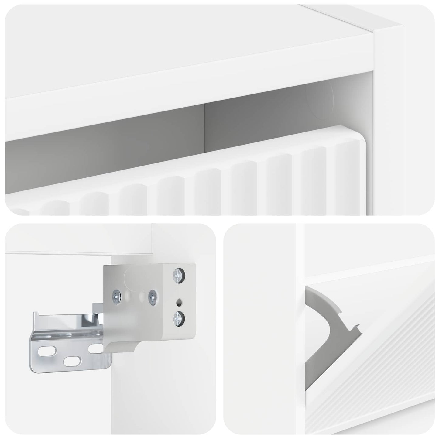 vidaXL Wall-Mounted Shoe Cabinet ARNHEM 71 x 17 x 43 cm White