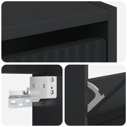 vidaXL Wall-Mounted Shoe Cabinet ARNHEM 71 x 17 x 43 cm Black