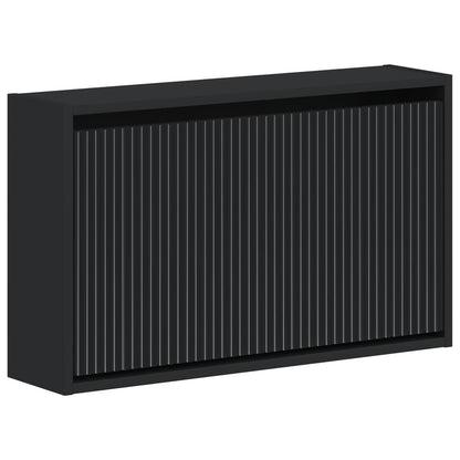 vidaXL Wall-Mounted Shoe Cabinet ARNHEM 71 x 17 x 43 cm Black