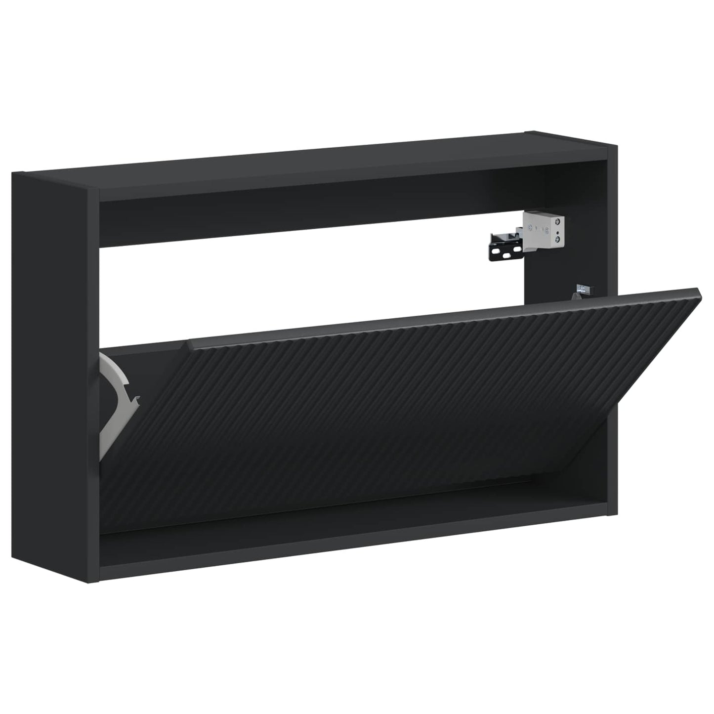 vidaXL Wall-Mounted Shoe Cabinet ARNHEM 71 x 17 x 43 cm Black