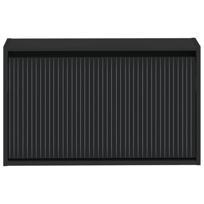 vidaXL Wall-Mounted Shoe Cabinet ARNHEM 71 x 17 x 43 cm Black