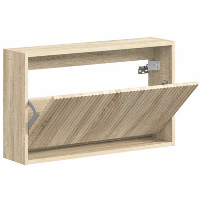 vidaXL Wall-Mounted Shoe Cabinet ARNHEM 71 x 17 x 43 cm Sonoma Oak