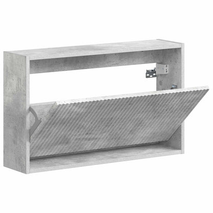 vidaXL Wall-Mounted Shoe Cabinet ARNHEM 71 x 17 x 43 cm Concrete Grey