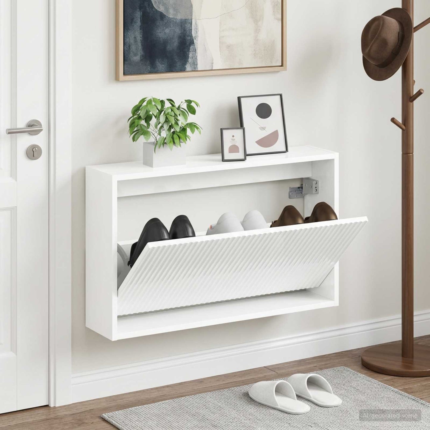 vidaXL Wall-Mounted Shoe Cabinet ARNHEM 71 x 17 x 43 cm