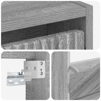 vidaXL Wall-Mounted Shoe Cabinet ARNHEM 71 x 17 x 43 cm Grey Sonoma