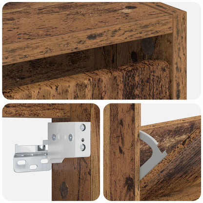 vidaXL Wall-Mounted Shoe Cabinet ARNHEM 71 x 17 x 43 cm Old Wood