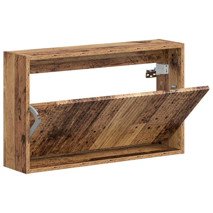 vidaXL Wall-Mounted Shoe Cabinet ARNHEM 71 x 17 x 43 cm Old Wood