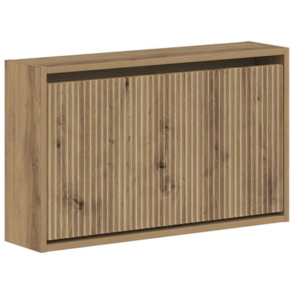 vidaXL Wall-Mounted Shoe Cabinet ARNHEM 71 x 17 x 43 cm Artisan Oak