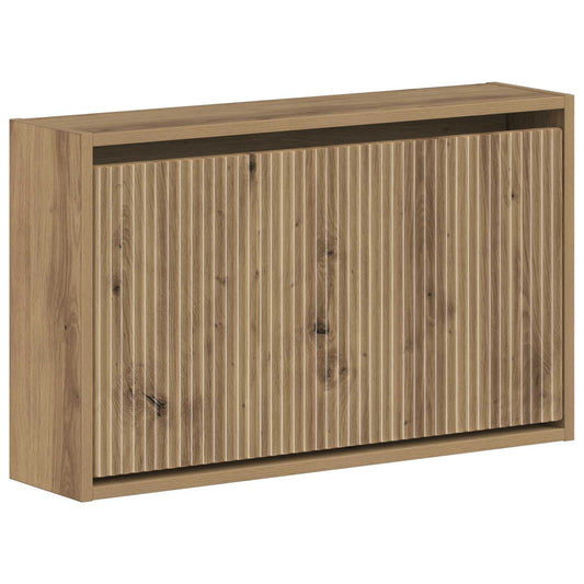 vidaXL Wall-Mounted Shoe Cabinet ARNHEM 71 x 17 x 43 cm Artisan Oak