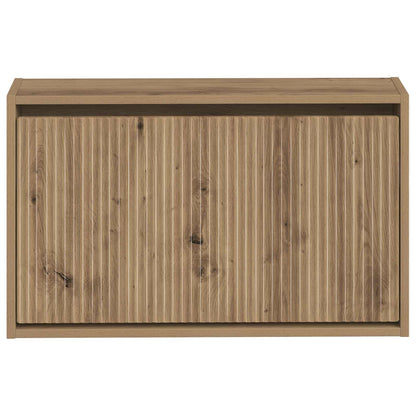 vidaXL Wall-Mounted Shoe Cabinet ARNHEM 71 x 17 x 43 cm Artisan Oak