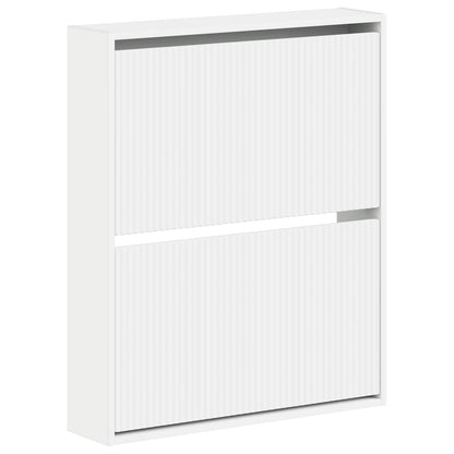 vidaXL Wall-Mounted Shoe Cabinet ARNHEM 71 x 17 x 86 cm White