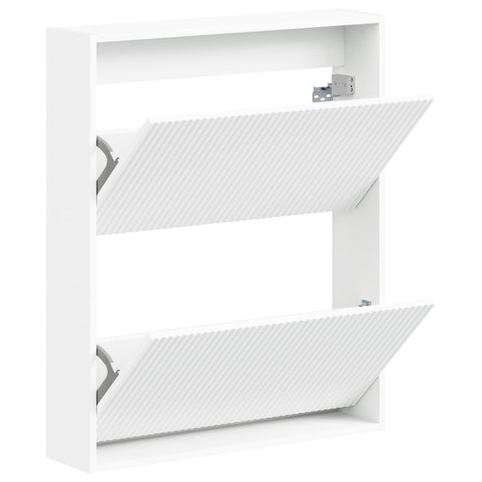 vidaXL Wall-Mounted Shoe Cabinet ARNHEM 71 x 17 x 86 cm White
