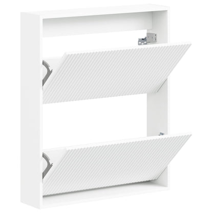 vidaXL Wall-Mounted Shoe Cabinet ARNHEM 71 x 17 x 86 cm White