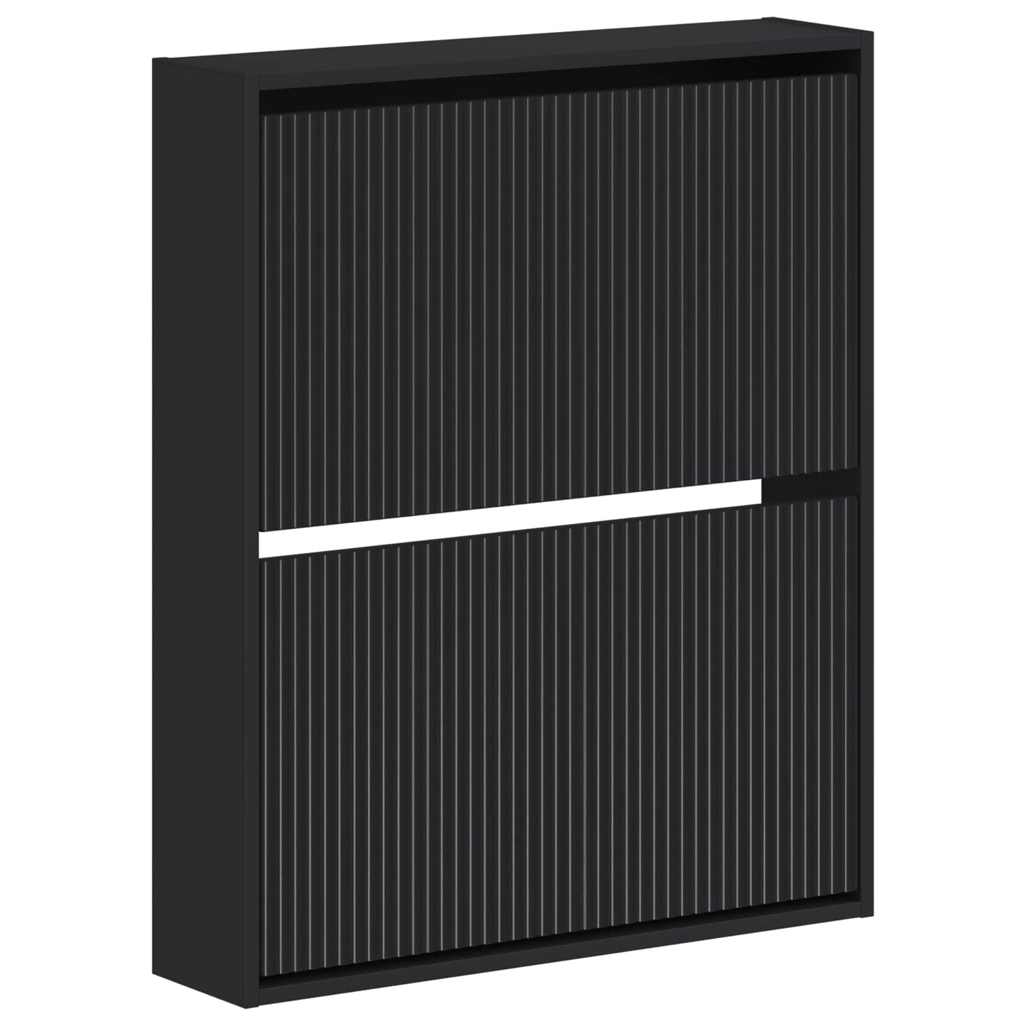 vidaXL Wall-Mounted Shoe Cabinet ARNHEM 71 x 17 x 86 cm Black