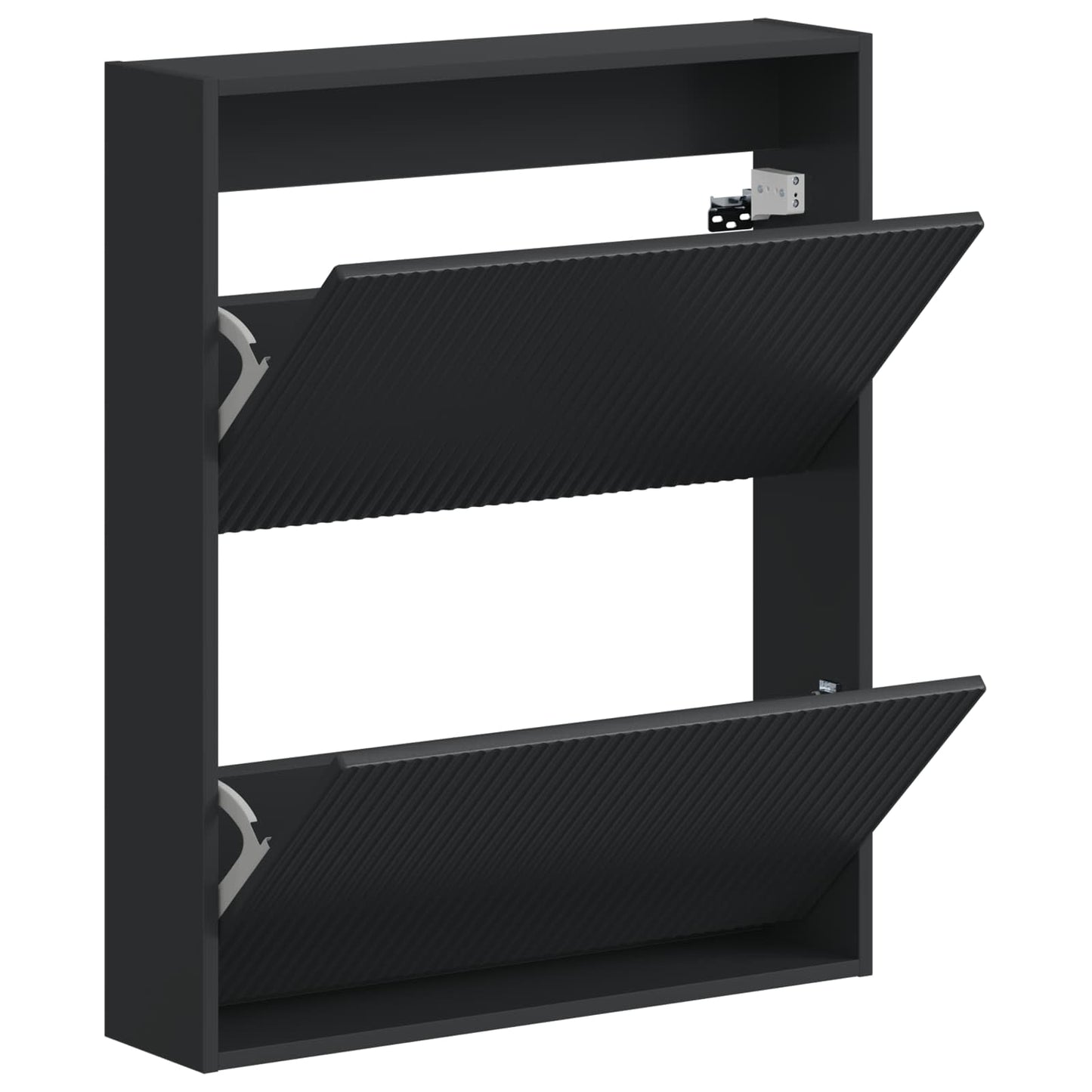vidaXL Wall-Mounted Shoe Cabinet ARNHEM 71 x 17 x 86 cm Black