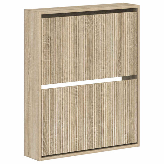 vidaXL Wall-Mounted Shoe Cabinet ARNHEM 71 x 17 x 86 cm Sonoma Oak