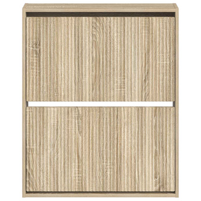 vidaXL Wall-Mounted Shoe Cabinet ARNHEM 71 x 17 x 86 cm Sonoma Oak