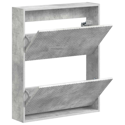 vidaXL Wall-Mounted Shoe Cabinet ARNHEM 71 x 17 x 86 cm Concrete Grey
