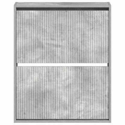 vidaXL Wall-Mounted Shoe Cabinet ARNHEM 71 x 17 x 86 cm Concrete Grey