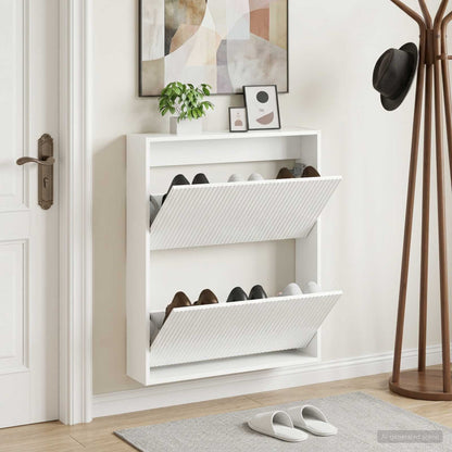 vidaXL Wall-Mounted Shoe Cabinet ARNHEM 71 x 17 x 86 cm