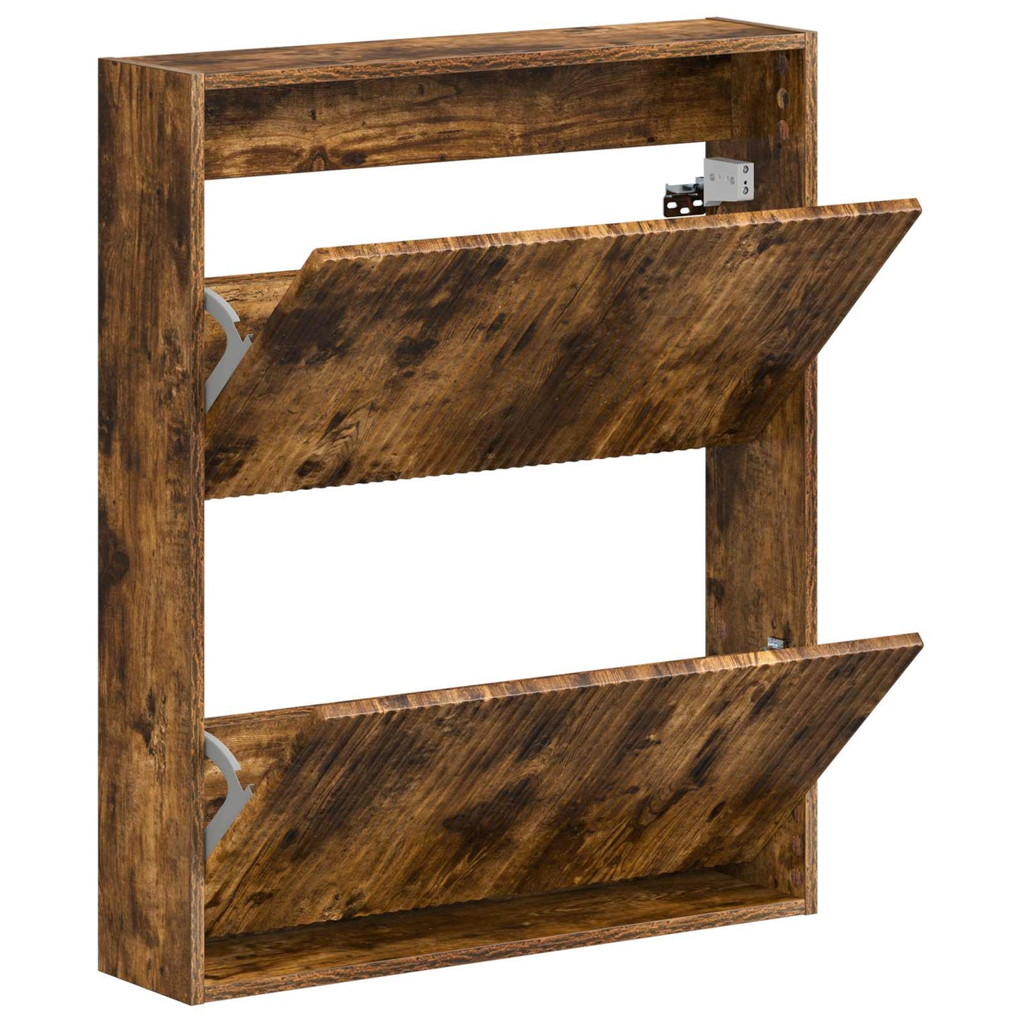 vidaXL Wall-Mounted Shoe Cabinet ARNHEM 71 x 17 x 86 cm Smoked Oak