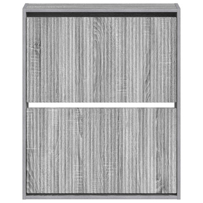 vidaXL Wall-Mounted Shoe Cabinet ARNHEM 71 x 17 x 86 cm Grey Sonoma