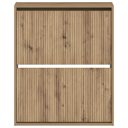 vidaXL Wall-Mounted Shoe Cabinet ARNHEM 71 x 17 x 86 cm Artisan Oak