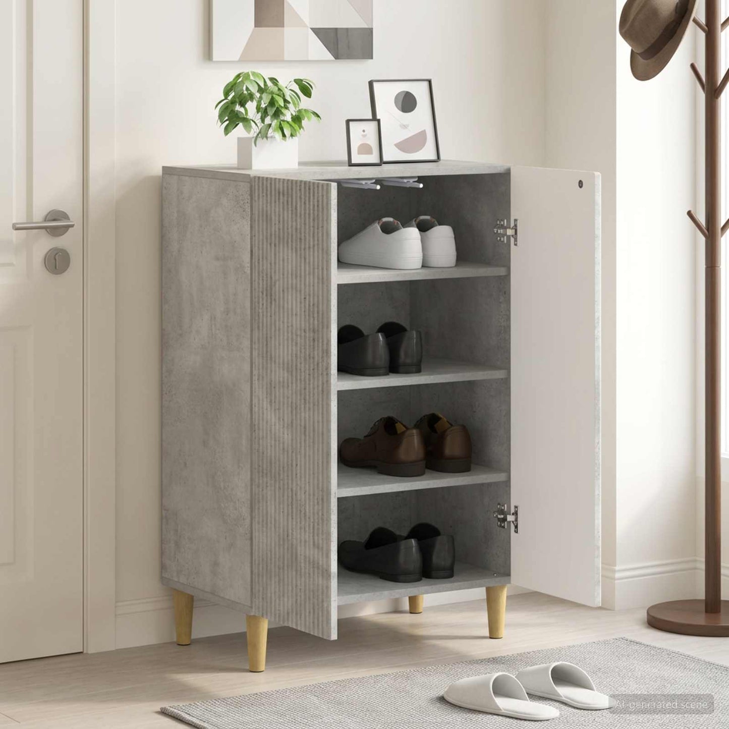 vidaXL Shoe Cabinet ARNHEM 59.5 x 39.5 x 90 cm Engineered Wood