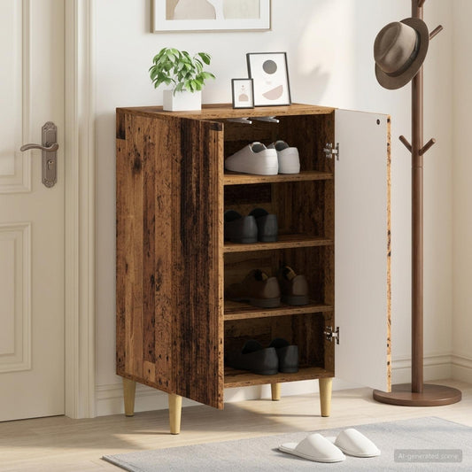 vidaXL Shoe Cabinet ARNHEM 59.5 x 39.5 x 90 cm Engineered Wood