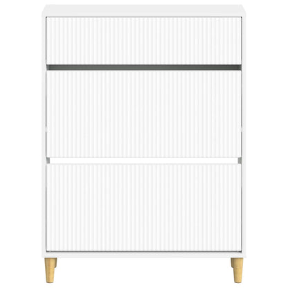 vidaXL Shoe Cabinet ARNHEM 78 x 24 x 103 cm Engineered Wood White