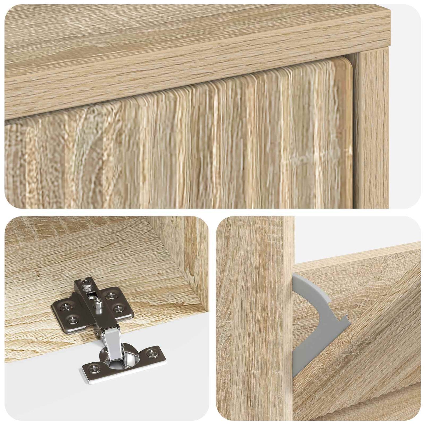 vidaXL Shoe Cabinet ARNHEM 78 x 24 x 103 cm Engineered Wood Sonoma Oak