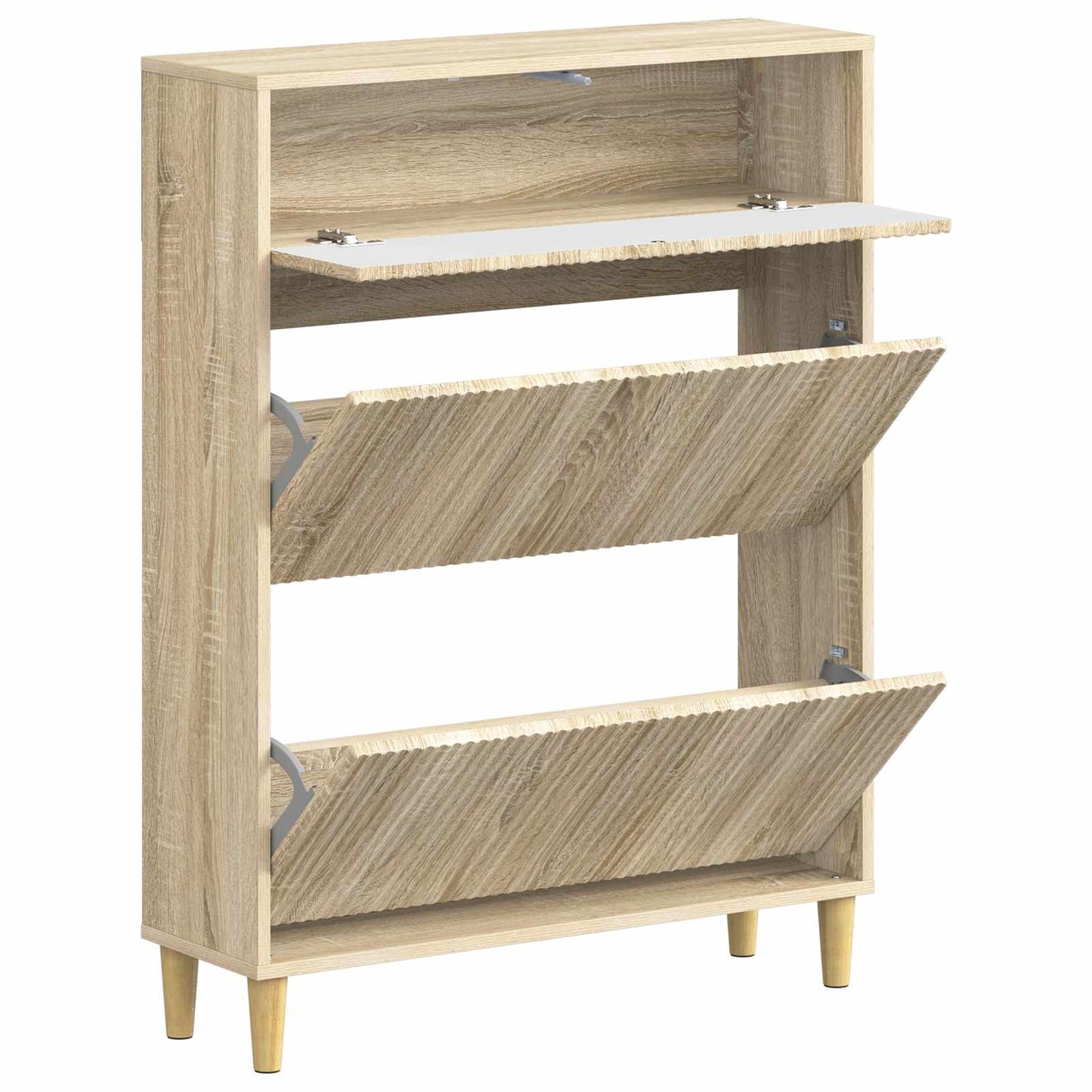 vidaXL Shoe Cabinet ARNHEM 78 x 24 x 103 cm Engineered Wood Sonoma Oak
