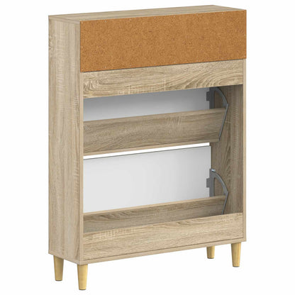 vidaXL Shoe Cabinet ARNHEM 78 x 24 x 103 cm Engineered Wood Sonoma Oak