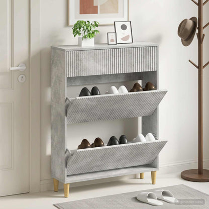 vidaXL Shoe Cabinet ARNHEM 78 x 24 x 103 cm Engineered Wood