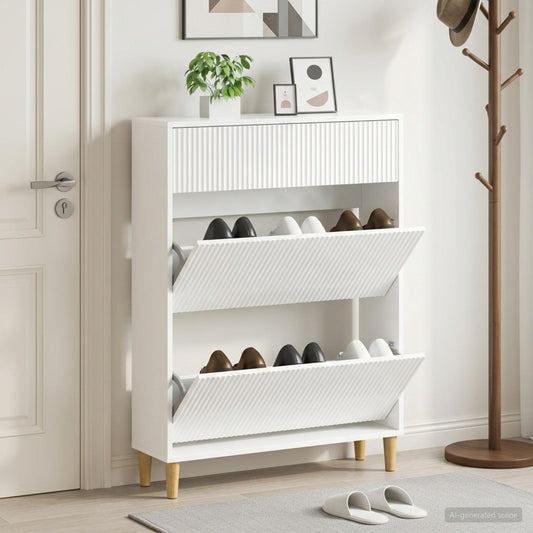 vidaXL Shoe Cabinet ARNHEM 78 x 24 x 103 cm Engineered Wood