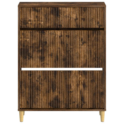 vidaXL Shoe Cabinet ARNHEM 78 x 24 x 103 cm Engineered Wood Smoked Oak