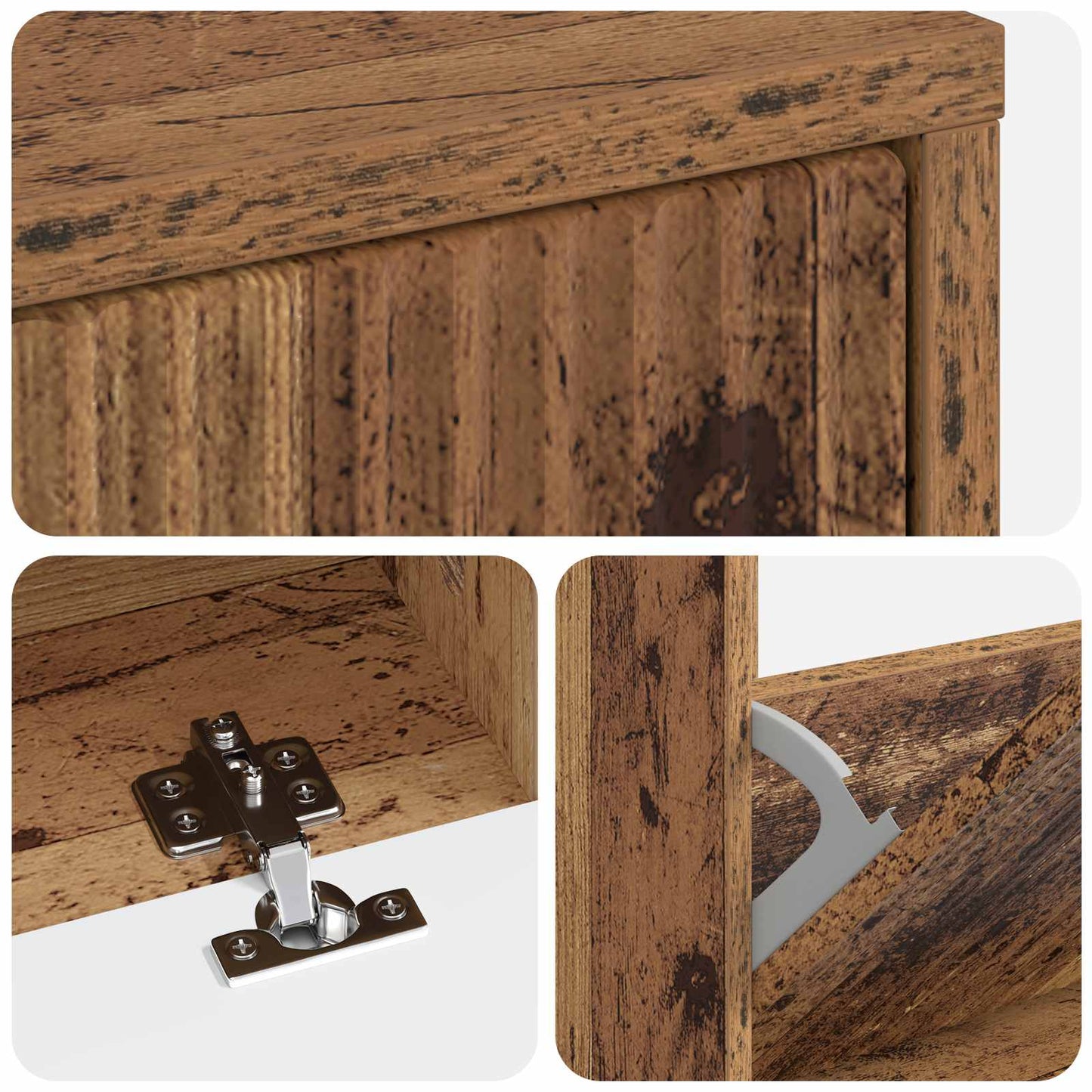 vidaXL Shoe Cabinet ARNHEM 78 x 24 x 103 cm Engineered Wood Old Wood