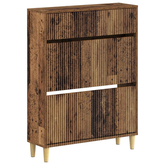 vidaXL Shoe Cabinet ARNHEM 78 x 24 x 103 cm Engineered Wood Old Wood