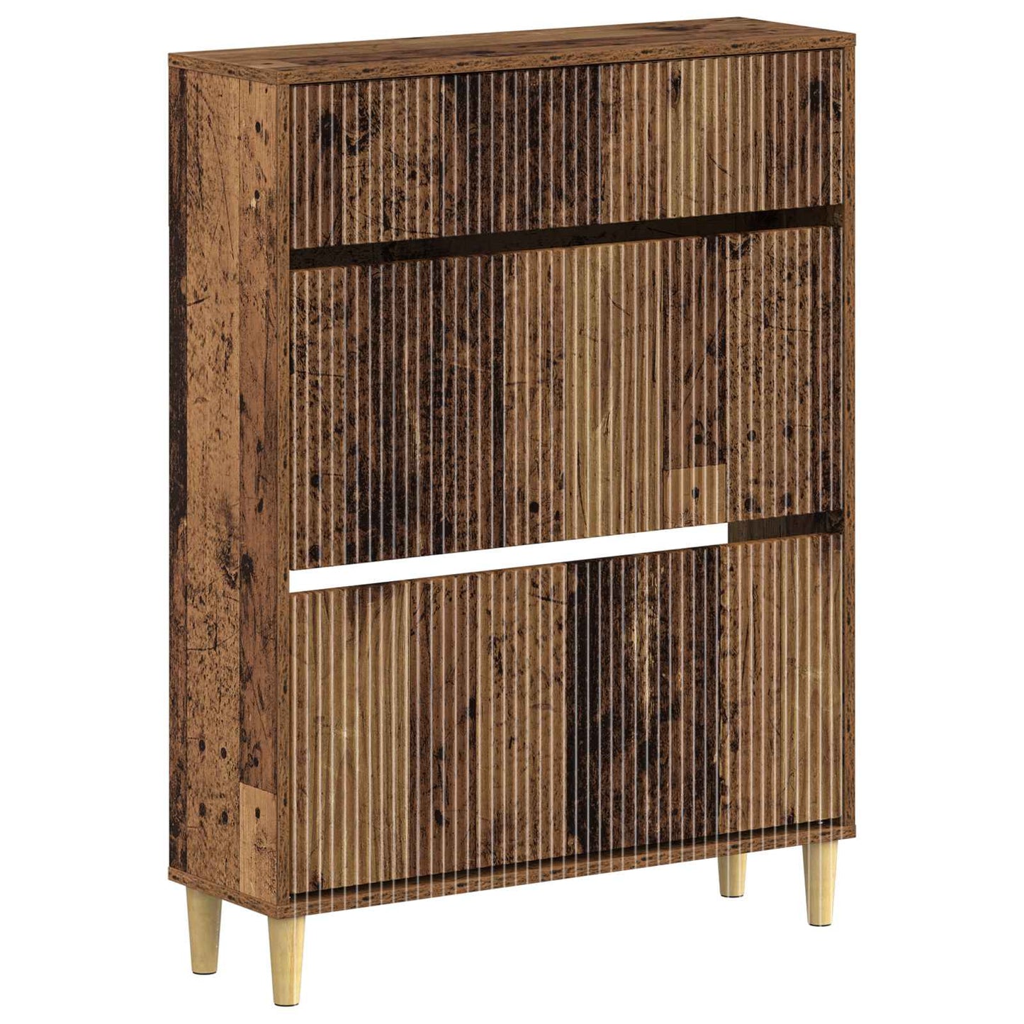 vidaXL Shoe Cabinet ARNHEM 78 x 24 x 103 cm Engineered Wood Old Wood
