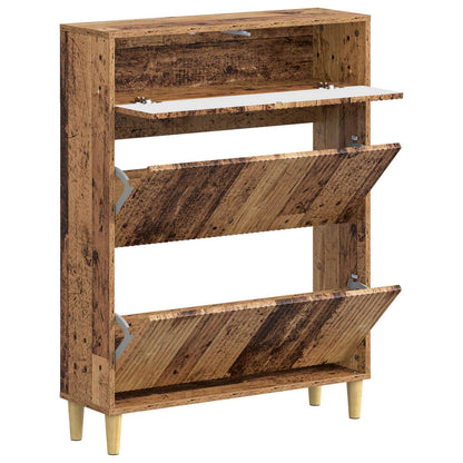 vidaXL Shoe Cabinet ARNHEM 78 x 24 x 103 cm Engineered Wood Old Wood