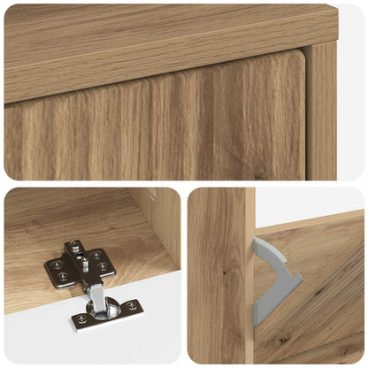vidaXL Shoe Cabinet ARNHEM 78 x 24 x 103 cm Engineered Wood