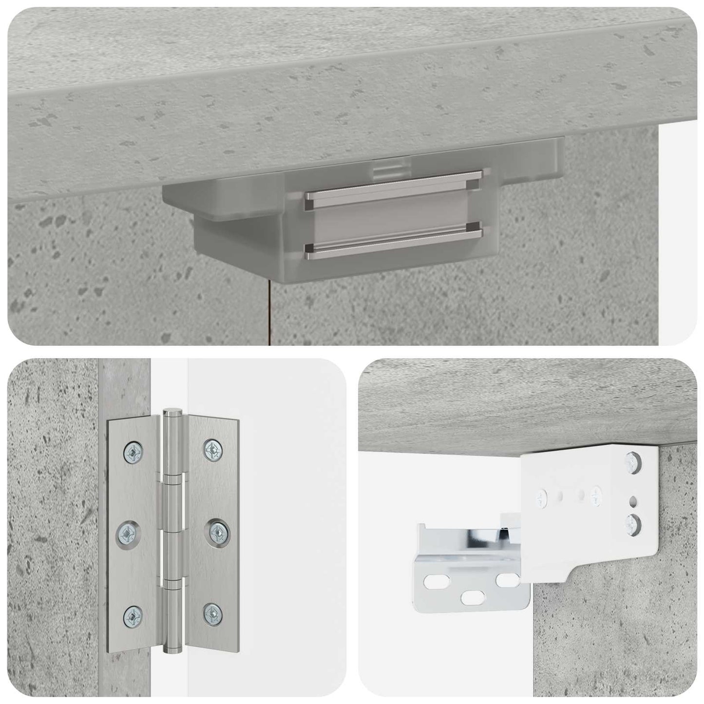 vidaXL Dartboard Cabinet ARNHEM Concrete Grey 52.5 x 10.5 x 53.5 cm