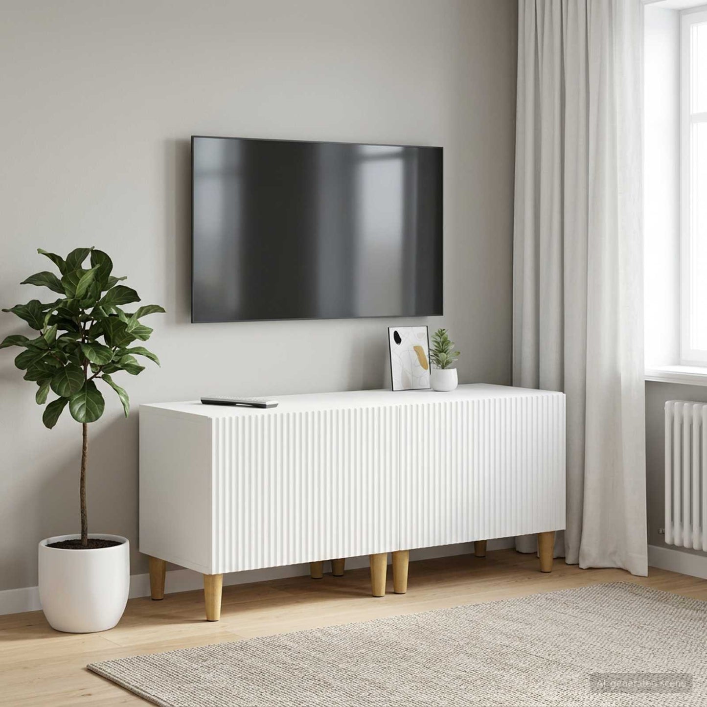 vidaXL TV Cabinet White Engineered Wood